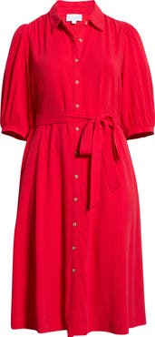 SUGARLIPS Vienna Tie Waist Shirtdress