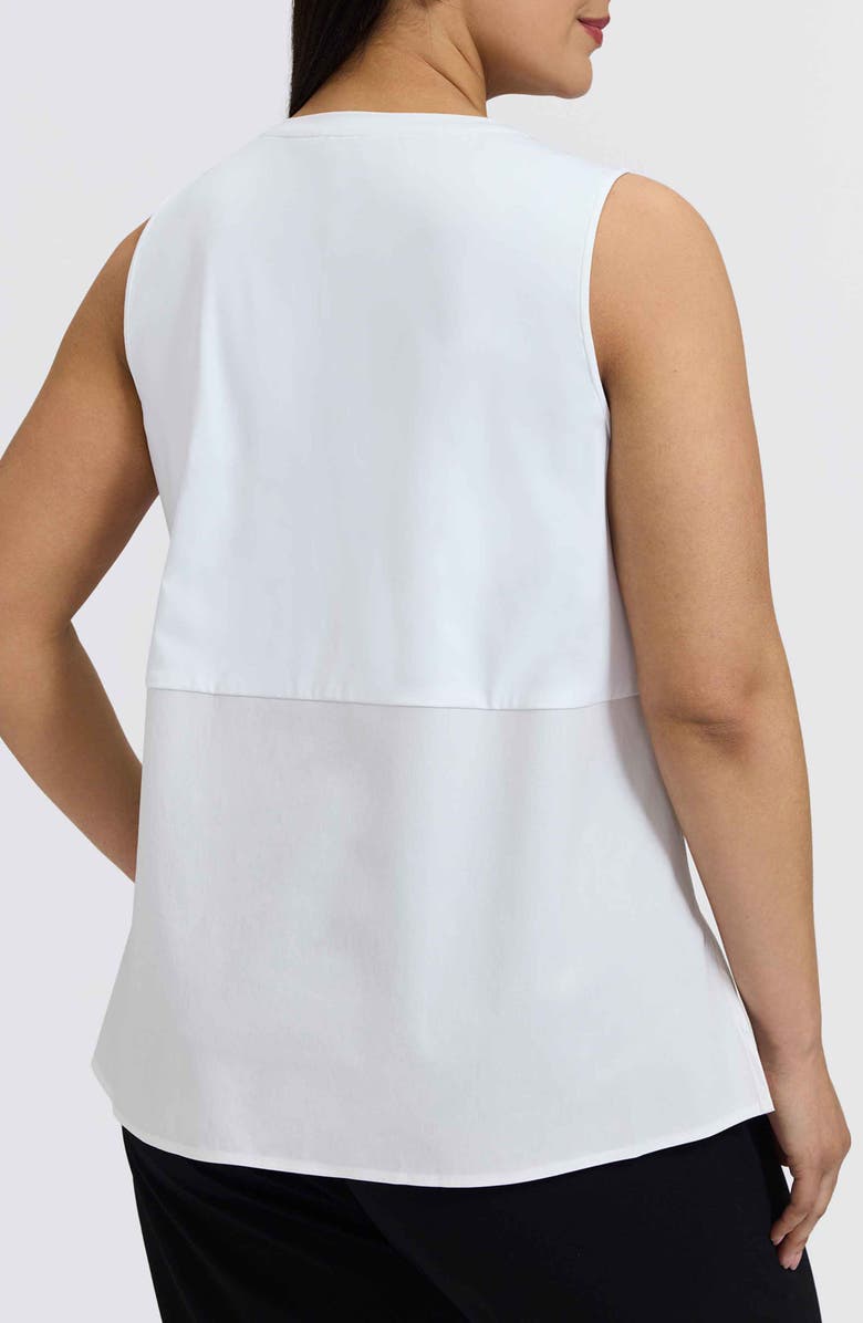 Foxcroft Jessie Layer Sleeveless Top, Alternate, color, White