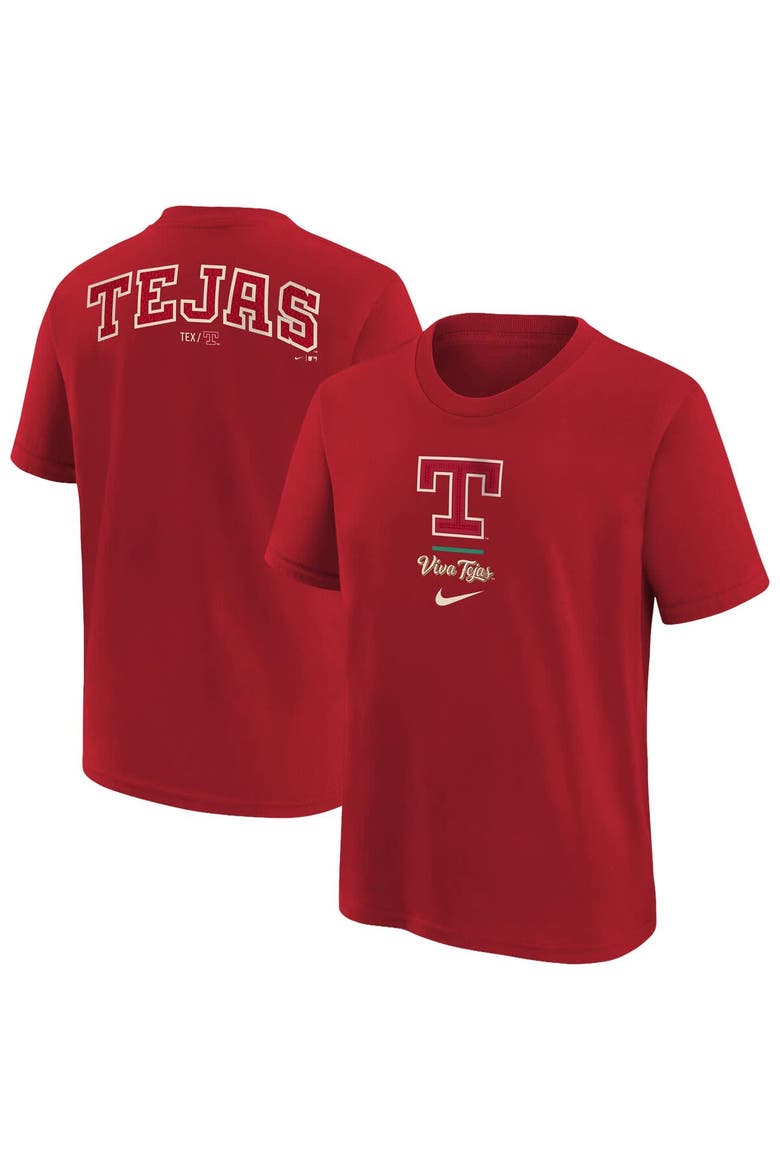 Youth Nike Red Texas Rangers 2026 City Connect T-Shirt, Main, color, Red