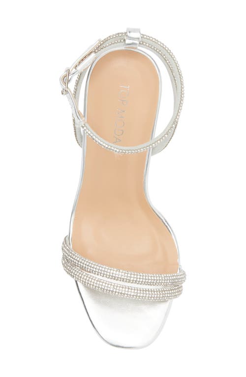 Top Guy Shoes Eleanor Metallic Platform Sandal In Silver Met