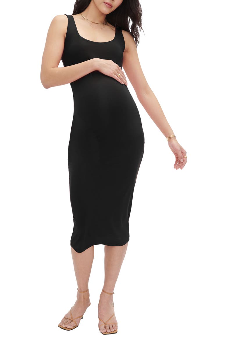 HATCH Collection The Body Tank Dress, Alternate, color, Black