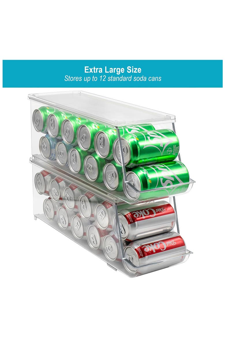4-Pack Can Organizer, Alternate, color, CLEAR