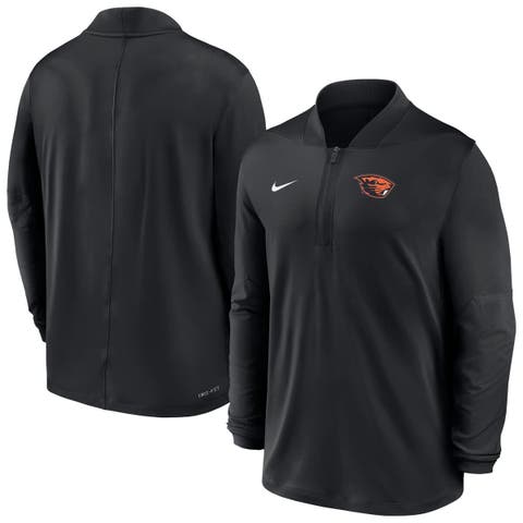 Men's Nike  Black Oregon State Beavers Dri-FIT Half-Zip Pullover