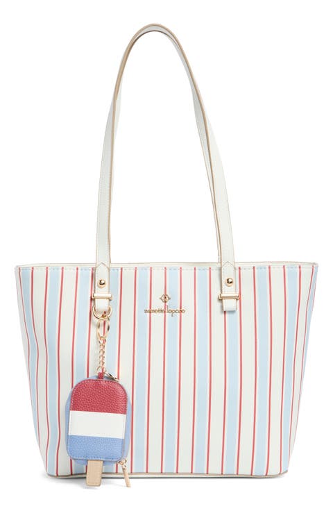 Faux Leather Tote with Removable Pouch