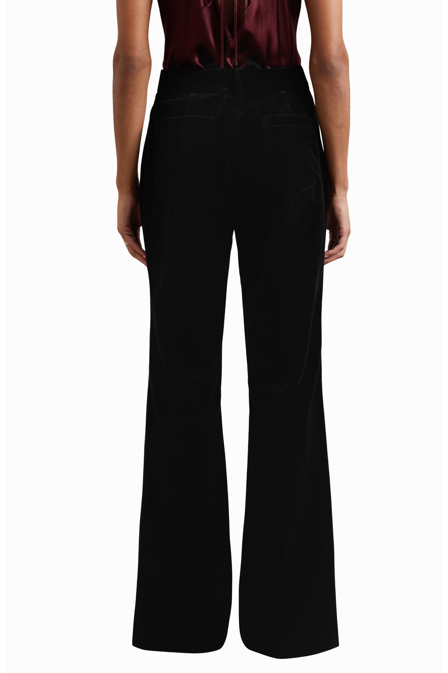 Reiss Myrtle Cotton Velvet Flare Leg Pants Women Nordstrom reiss-myrtle-cotton-velvet-flare-leg-pants-women-nordstrom