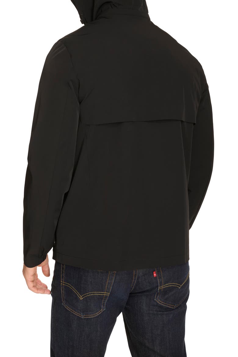 Hooded Windbreaker Jacket, Alternate, color, BLACK