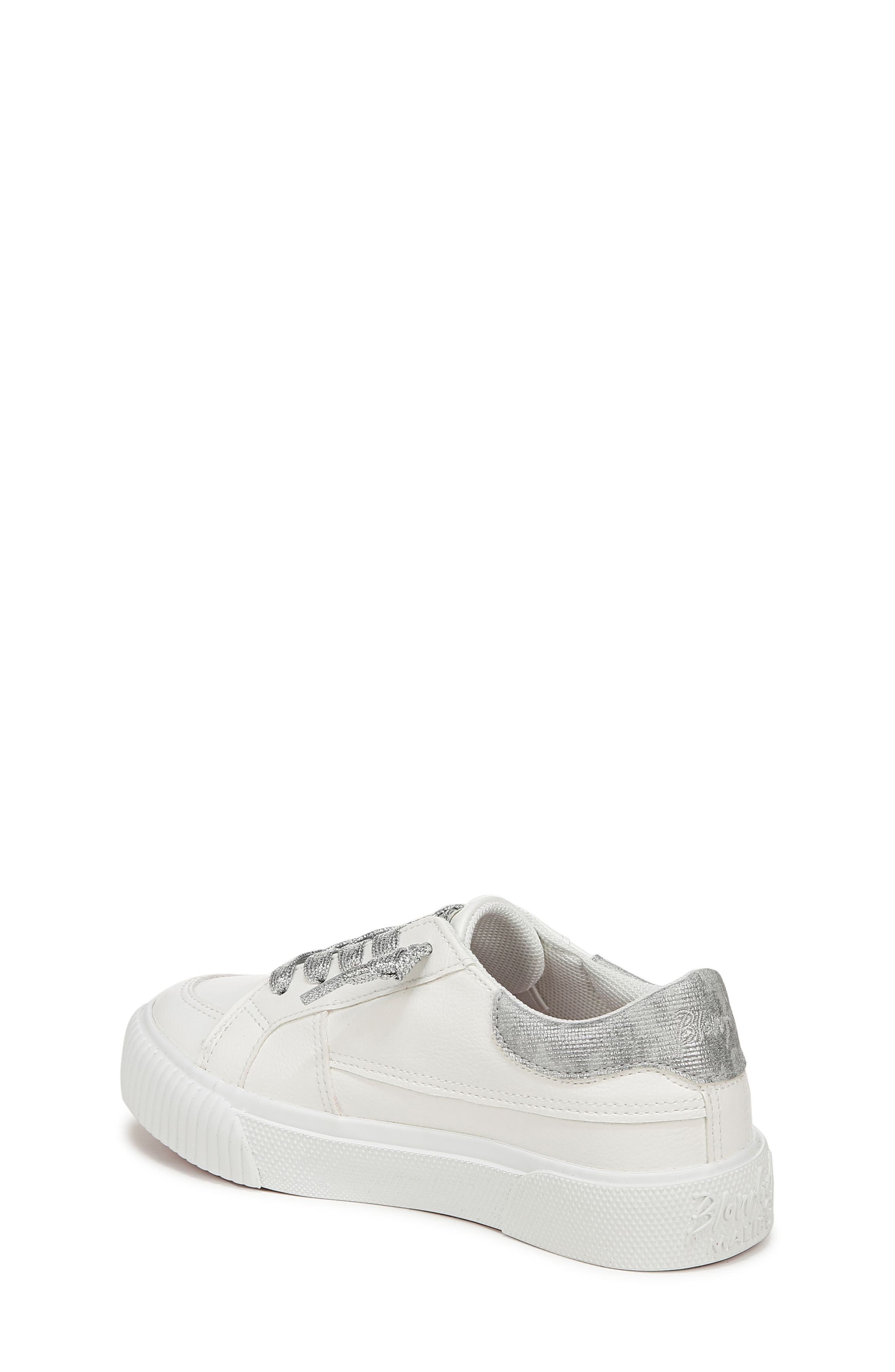 Blowfish Malibu Kids' Cambria Sneaker, Alternate, color, White/ Silver