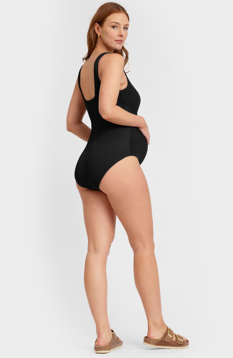 Seraphine Textured Maternity One-Piece Swimsuit, Alternate, color, 