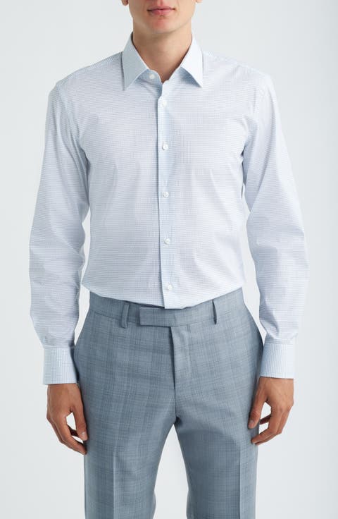 Hank Kent Slim Fit Stretch Cotton Dress Shirt