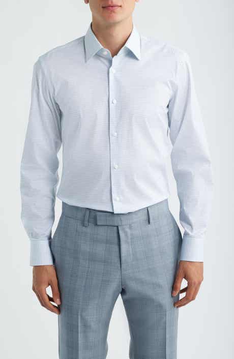 Hank Kent Slim Fit Stretch Cotton Dress Shirt