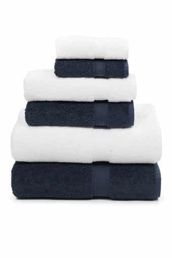 Linum Home Textiles Sinemis Terry 6-Piece Towel Set - Navy/White