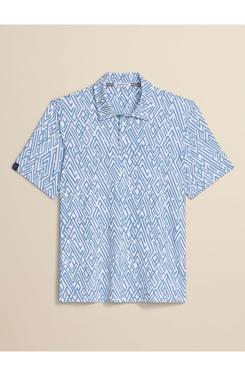ASHWORTH GOLF Abstract Geo Polo, Main, color, Denim