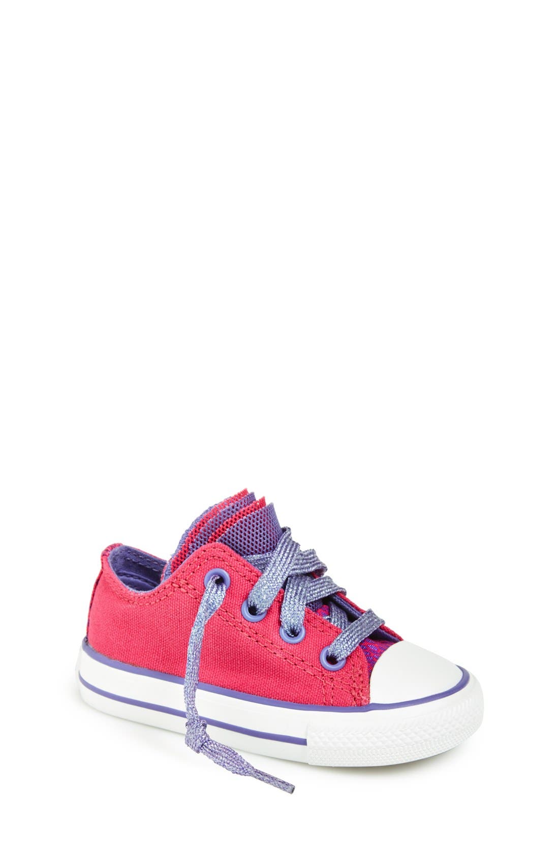 Chuck Taylor® All Star® 'Party' Reptile Print Low Top Sneaker, Main, color, COSMOS PINK