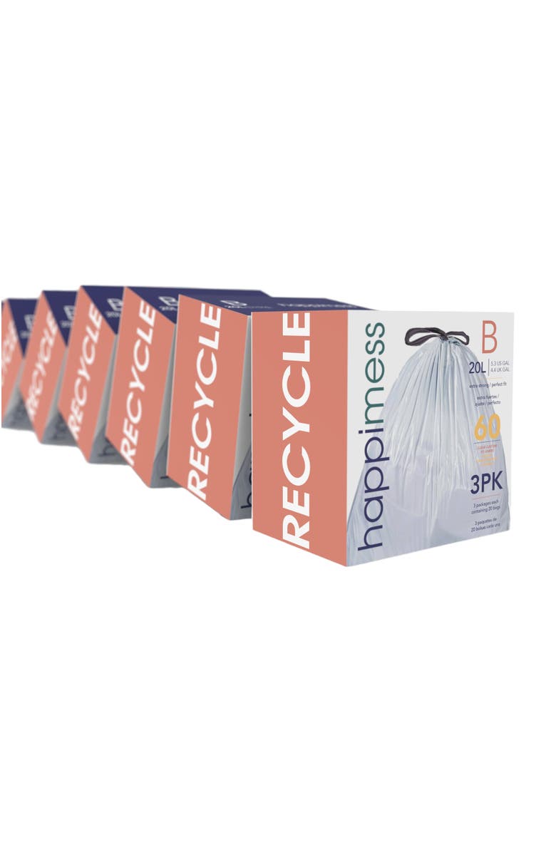 HAPPIMESS Drawstring Unscented Trash Can Liner, Alternate, color, Clear: 5.3Gal