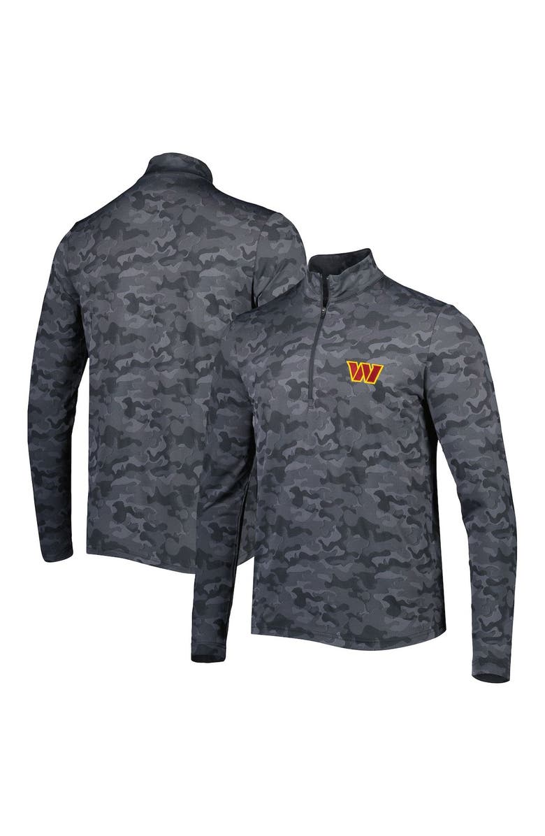 ANTIGUA Men's Antigua Black Washington Commanders Brigade Quarter-Zip Sweatshirt, Main, color, Black