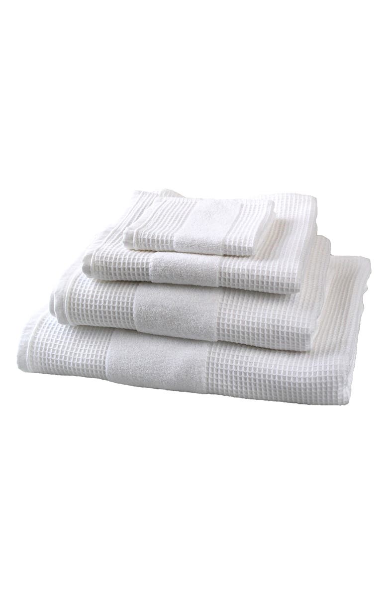 MELANGE HOME Waffle Terry 6-Piece Towel Set, Main, color, White