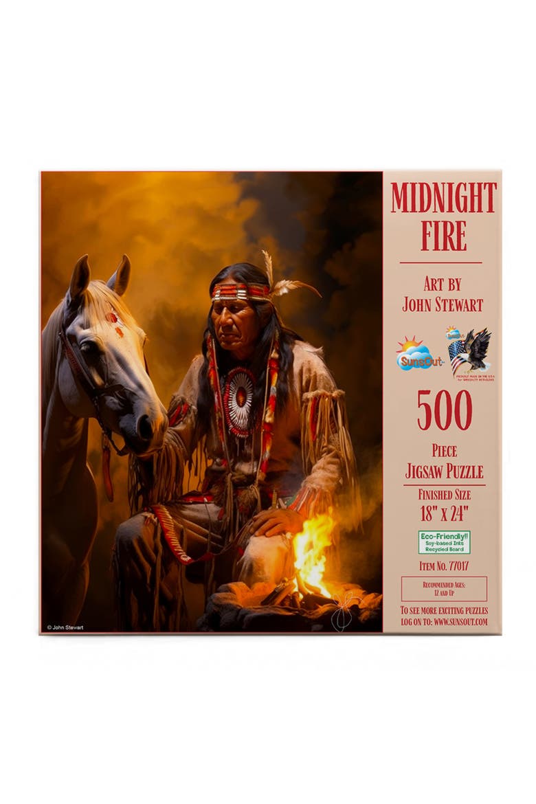 Midnight Fire 500 piece Jigsaw Puzzle for Adults, Alternate, color, Multicolor