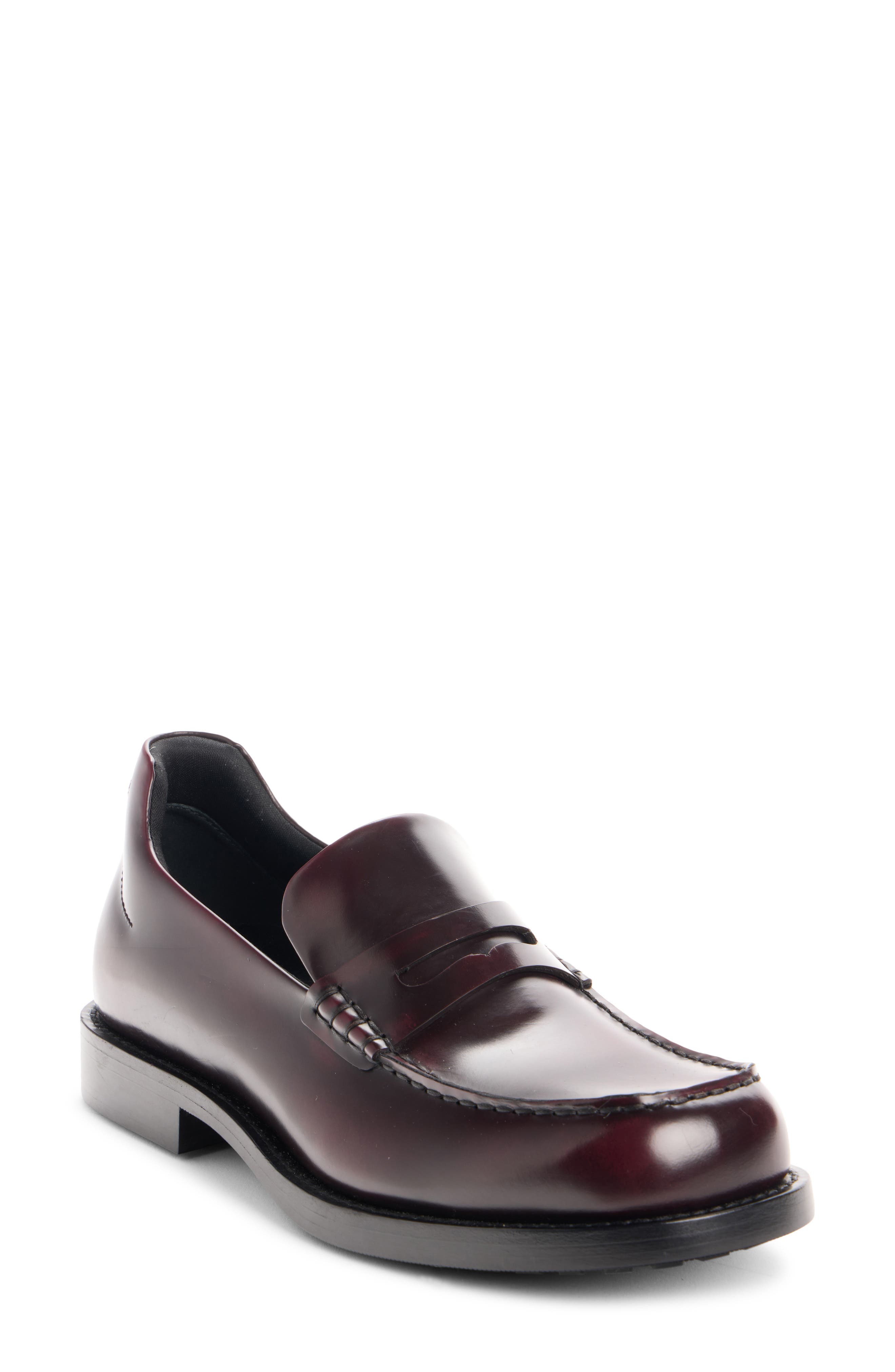 Balenciaga B Logo Comfy Loafer, Main, color, Burgundy Lacquer