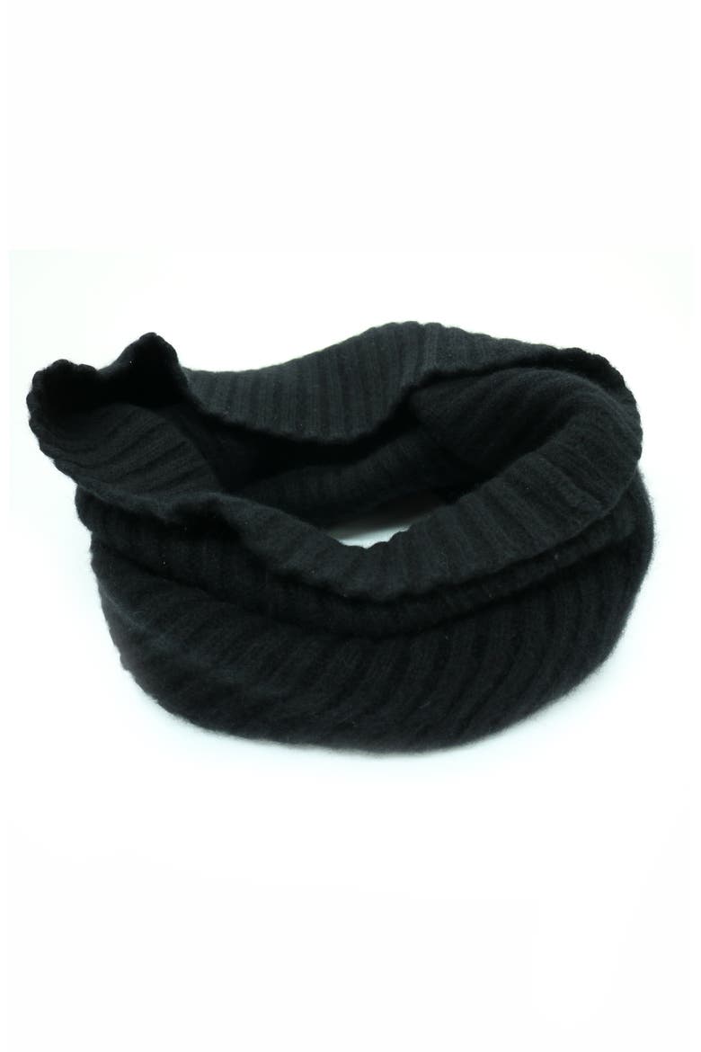 Cashmere chunky neck warmer, Main, color, BLACK