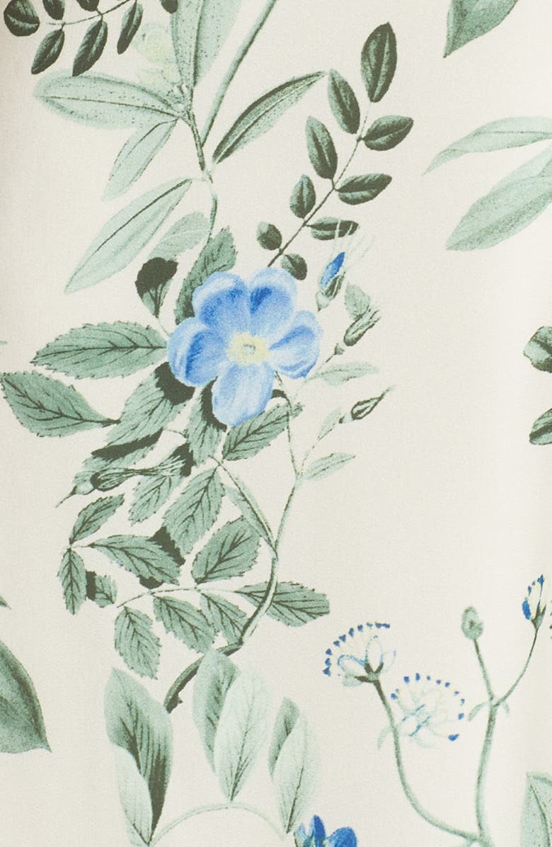 Gal Meets Glam Collection Lauren Botanical Garden Print Midi Dress, Alternate, color, 