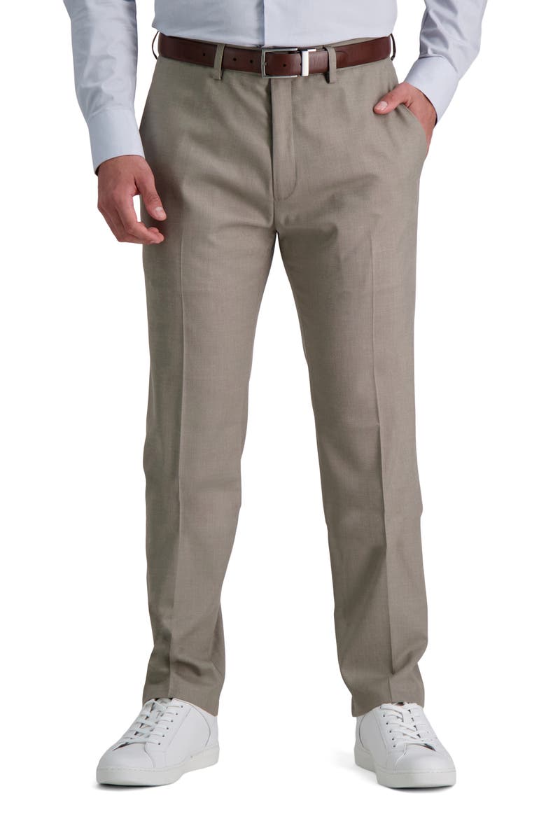 Sharkskin Slim Fit Stretch Dress Pant, Main, color, OATMEAL