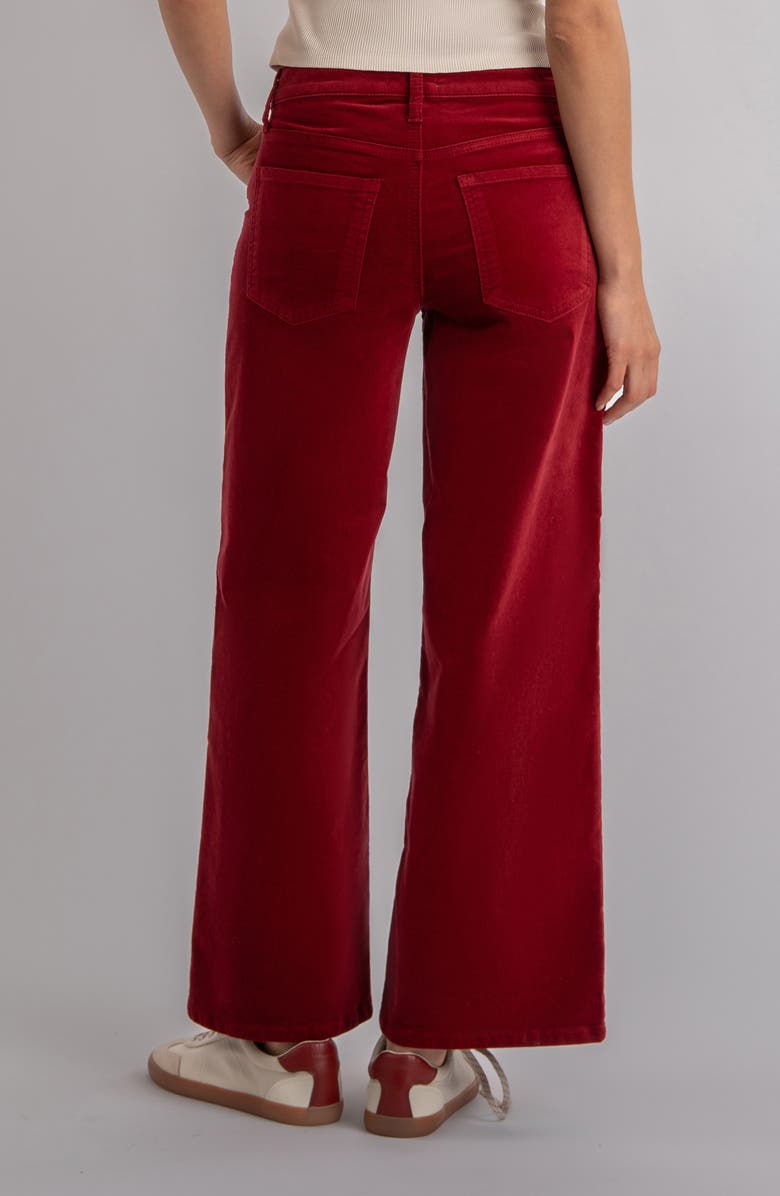 KUT from the Kloth Jean High Waist Wide Leg Velvet Pants, Alternate, color, Red