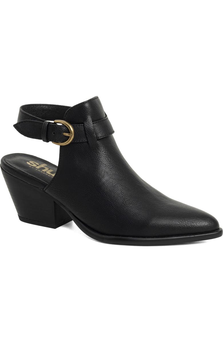 SHUSHOP Nelly Pointed Toe Bootie, Main, color, Black