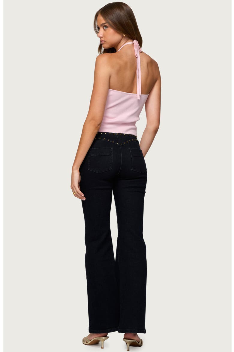 Hollis Crop Cotton Blend Halter Top, Alternate, color, LIGHT-PINK