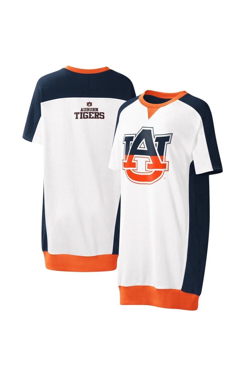 G-III 4HER BY CARL BANKS Women's G-III 4Her by Carl Banks White Auburn Tigers Home Run T-Shirt Dress, Main, color, White
