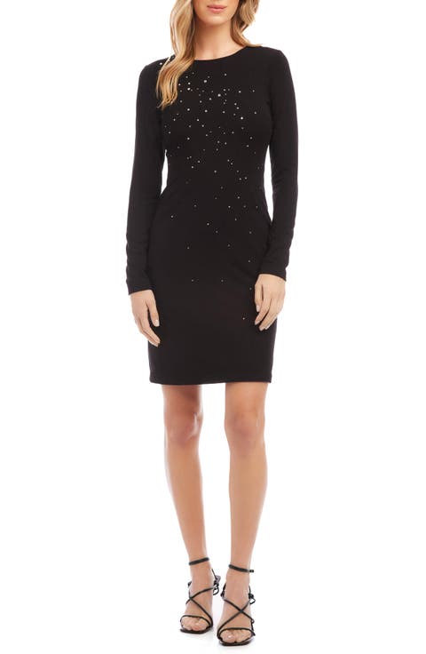 Sequin Long Sleeve Sheath Dress