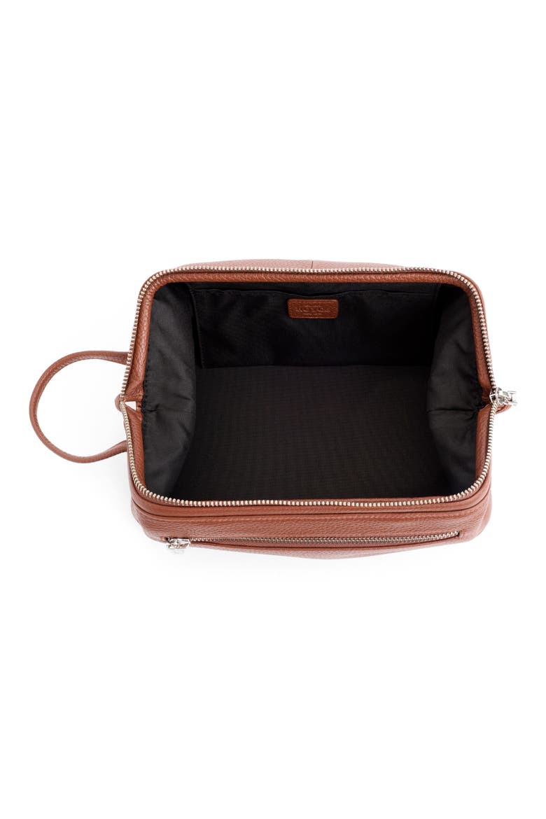Leather Toiletry Bag, Alternate, color, TAN