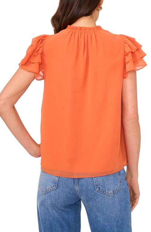 1.state Ruffle Flutter Sleeve Top