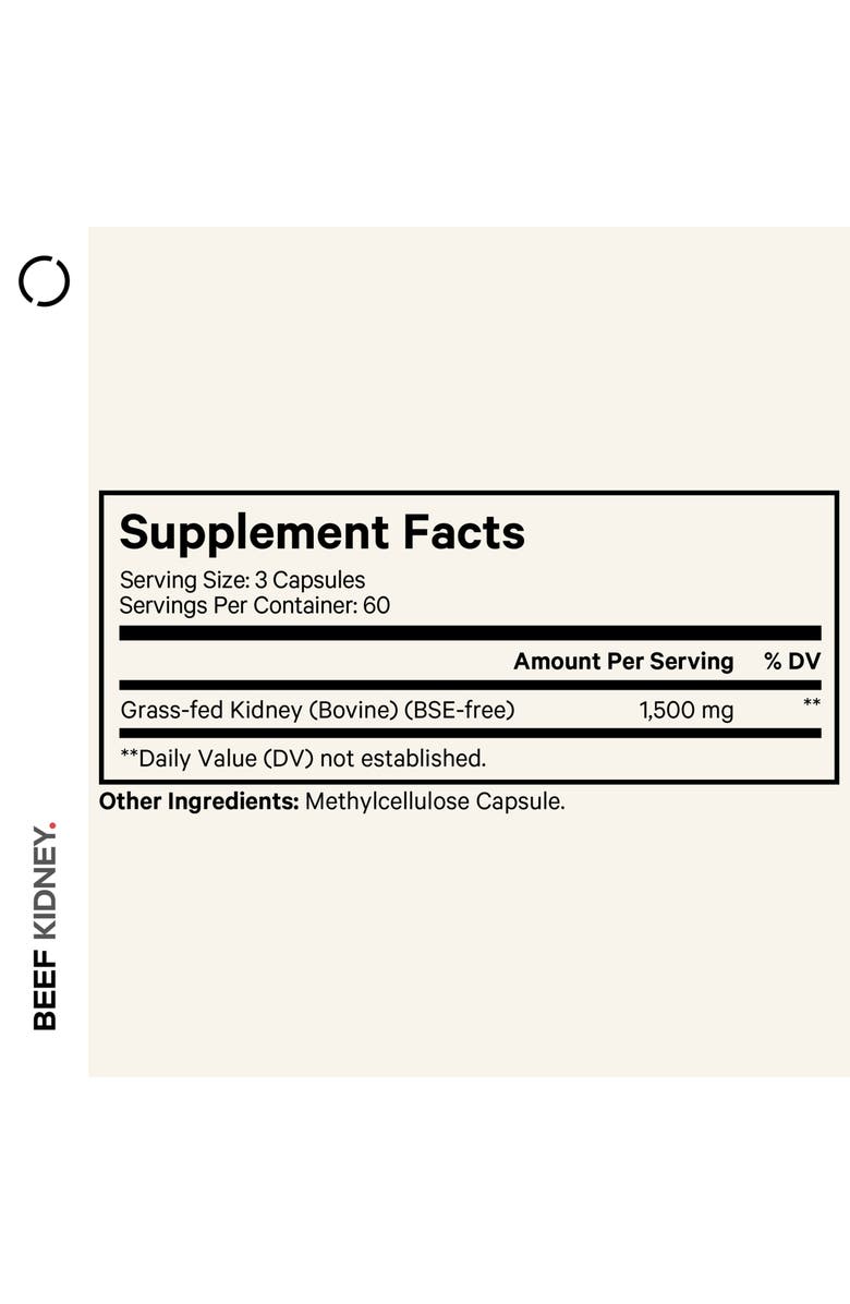 Codeage Grass-Fed Beef Kidney Glandular Supplement, Alternate, color, White