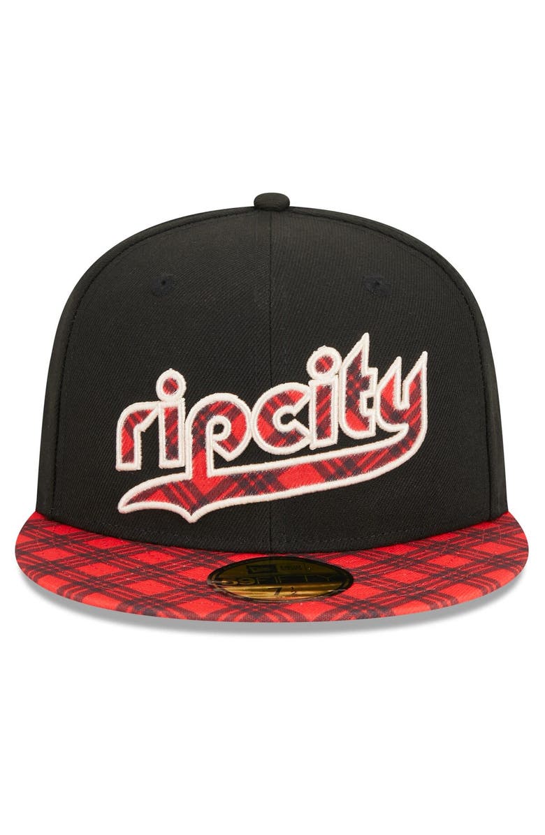 New Era Men's New Era  Black Portland Trail Blazers 2023/24 City Edition 59FIFTY Fitted Hat, Alternate, color, 