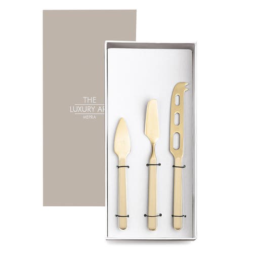 Mepra Fantasia Ice Gold Cheese Knives In Multi