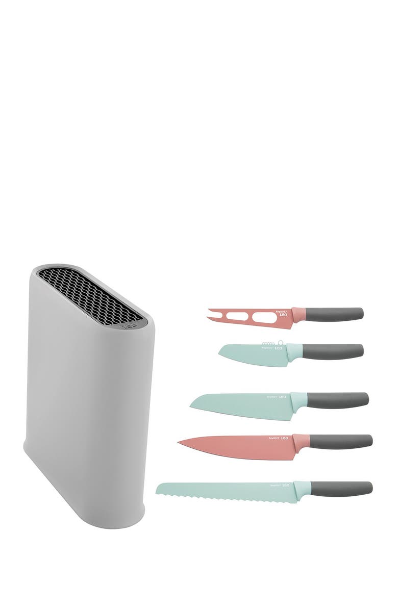 BergHOFF Pink/Mint Leo Cutlery 6-Piece Set, Main, color, 