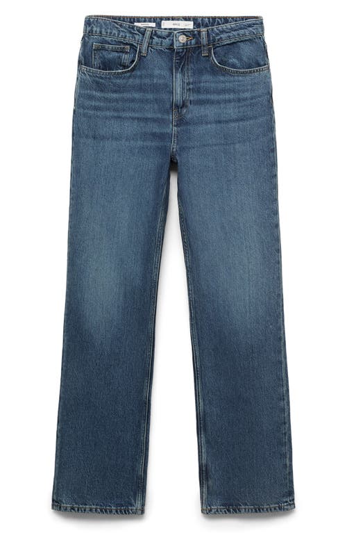 Mango Matilda Mid Rise Straight Leg Jeans In Blue