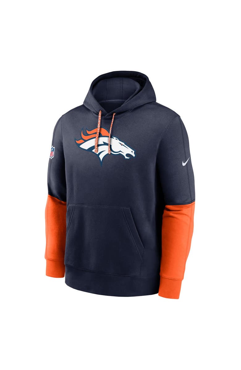 Nike Men's Nike Navy Denver Broncos 2024 Sideline Club Pullover Hoodie, Alternate, color, 