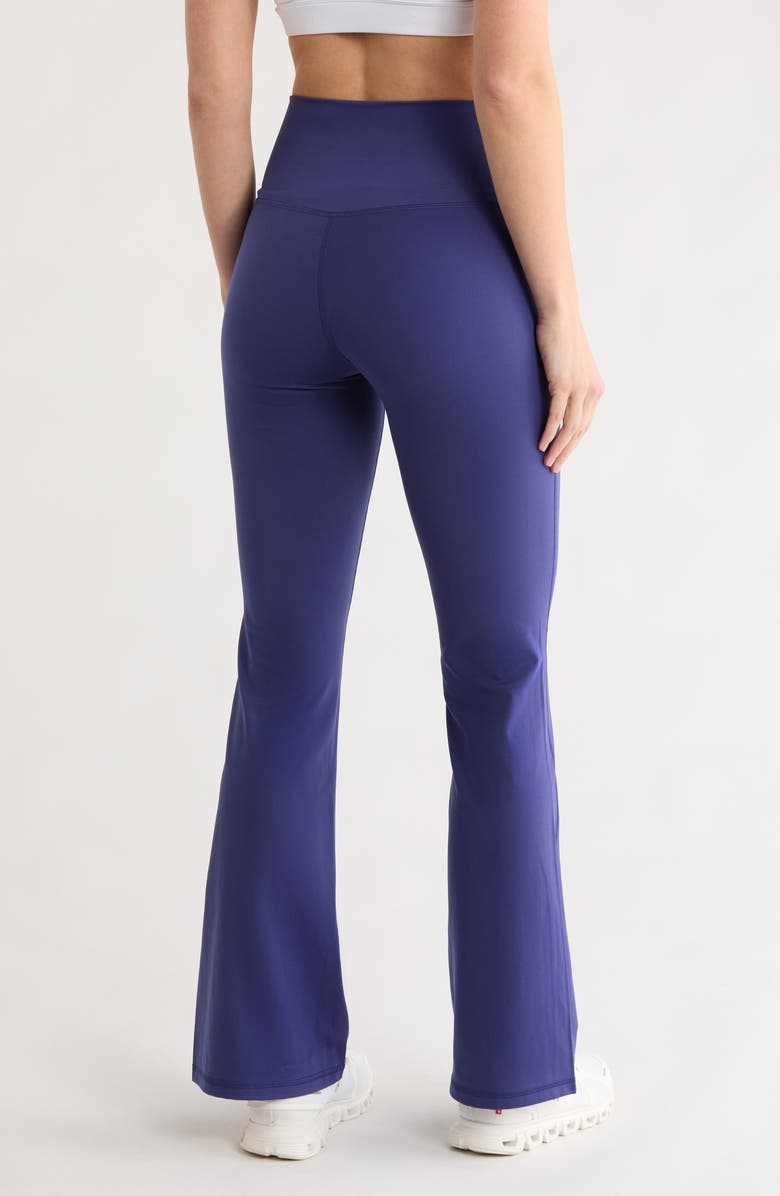 YOGALICIOUS Sophia Crossover Flare Leggings, Alternate, color, Blue Ribbon
