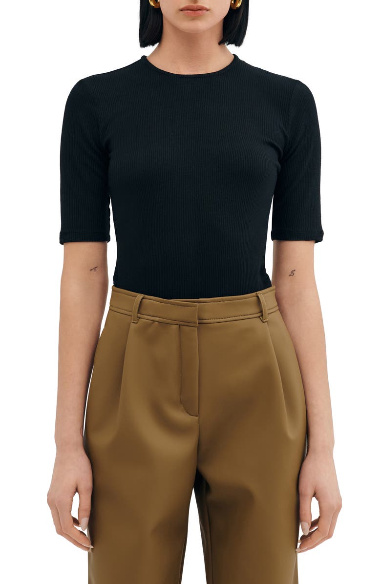 Two Lines by Marcella Seneca Knit Top, Main, color, Black