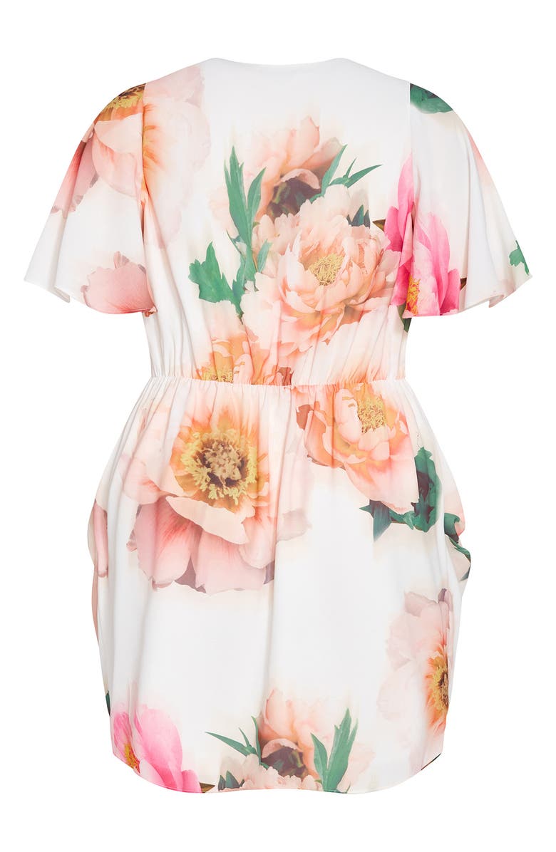 City Chic Brae Floral Print Dress, Alternate, color, Garden Party