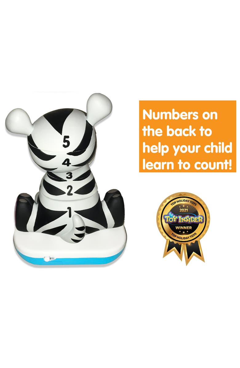 Stack-a-Roos Stackaroos Pals Baby Zebra Lights & Sounds, 5 Piece Stacking Animal Tower, Alternate, color, Multicolored
