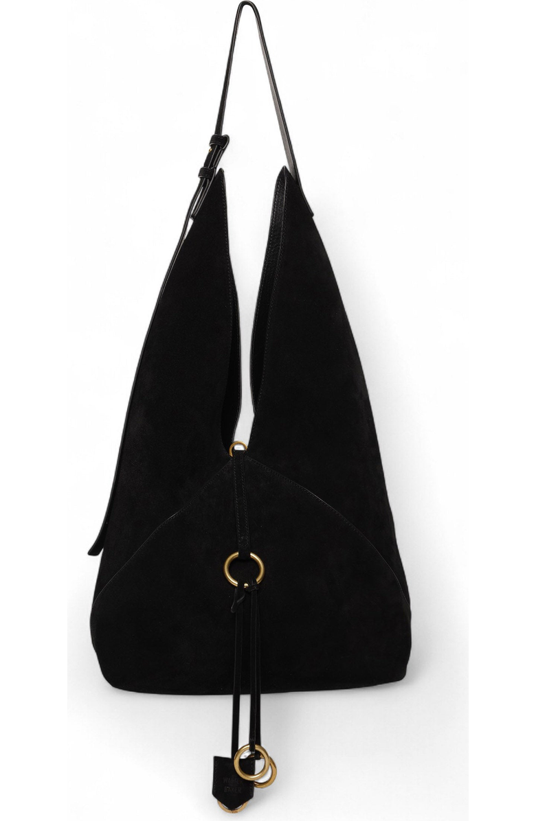 Walter Baker Reese Hobo Handbag, Main, color, Black Suede