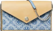 Tory Burch T Monogram Denim Envelope Crossbody