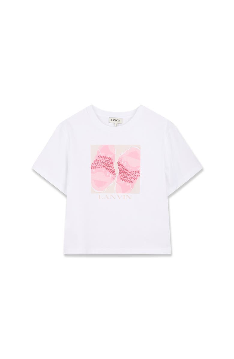 Lanvin Kids Curb Graphic Cotton T-Shirt, Main, color, Optic White
