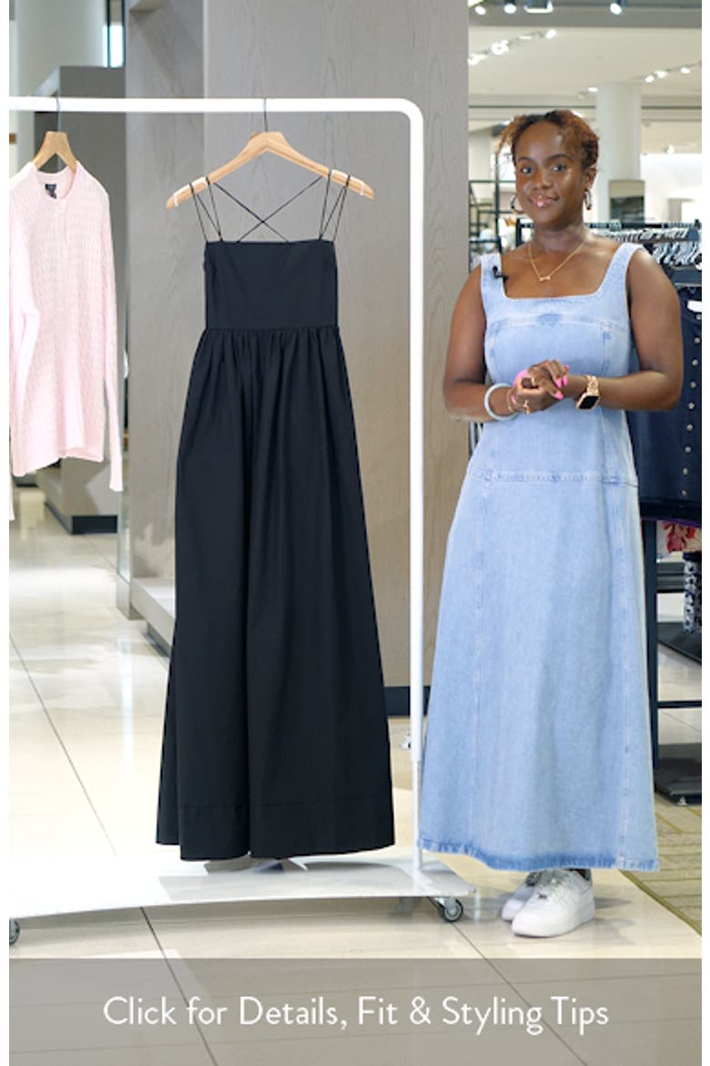 Strappy Open Back Cotton Poplin Dress video