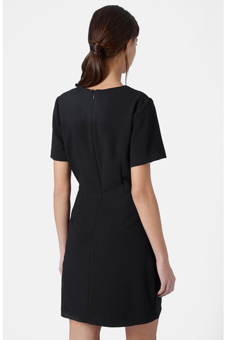 Satin Insert Dress, Alternate, color, BLACK