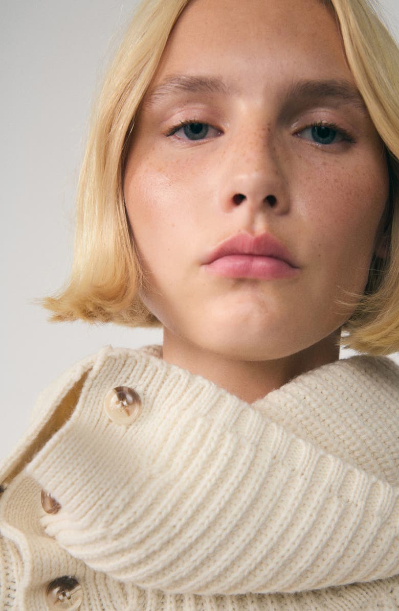 MANGO Asymmetric Rib Cardigan, Alternate, color,