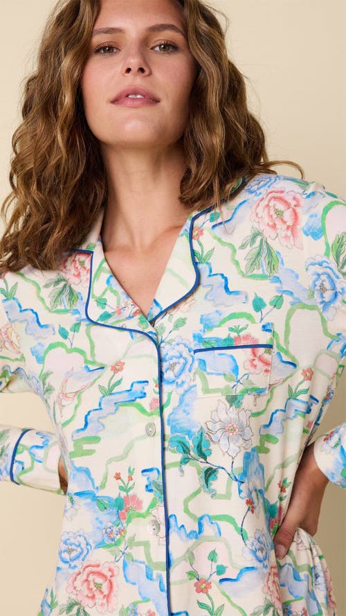 The Cat's Pajamas Pima Knit Pajama Print Set In Multi