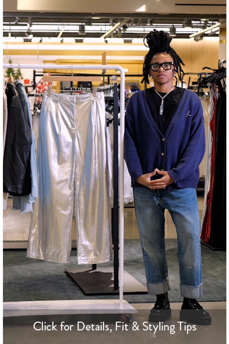 Metallic Faux Leather Pants video
